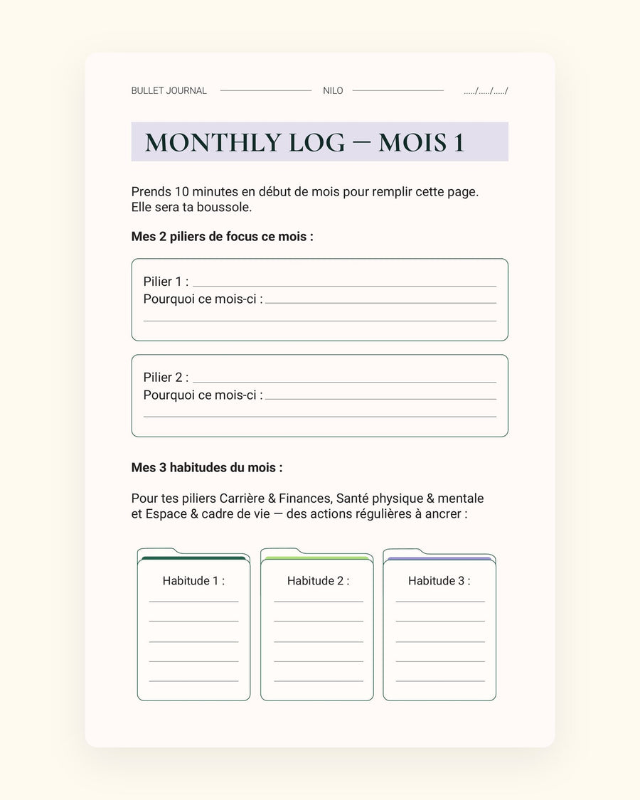Monthly log